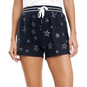Splendid Shorts Heritage French Terry Star Print High Rise Blue M